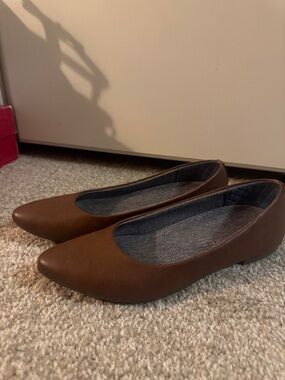 Dr. Scholl's Women's Brown Slip-On Ballet Flats